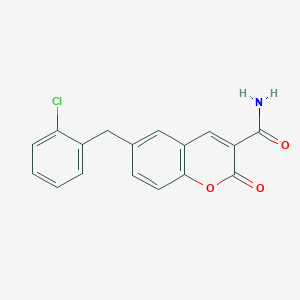 6-(2-chlorobenzyl)-2-oxo-2H-chromene-3-carboxamide