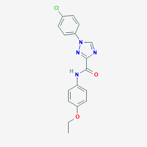 molecular formula C17H15ClN4O2 B498279 1-(4-chlorophenyl)-N-(4-ethoxyphenyl)-1H-1,2,4-triazole-3-carboxamide 