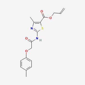 molecular formula C17H18N2O4S B4982793 allyl 4-methyl-2-{[(4-methylphenoxy)acetyl]amino}-1,3-thiazole-5-carboxylate 