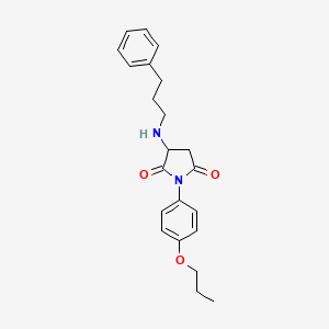 3-[(3-phenylpropyl)amino]-1-(4-propoxyphenyl)-2,5-pyrrolidinedione