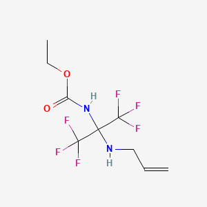 molecular formula C9H12F6N2O2 B4982806 ethyl [1-(allylamino)-2,2,2-trifluoro-1-(trifluoromethyl)ethyl]carbamate 