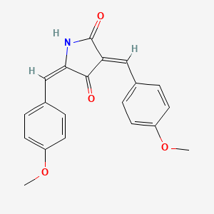 molecular formula C20H17NO4 B4982818 3,5-bis(4-methoxybenzylidene)-2,4-pyrrolidinedione 