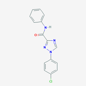 molecular formula C15H11ClN4O B498282 1-(4-chlorophenyl)-N-phenyl-1H-1,2,4-triazole-3-carboxamide 