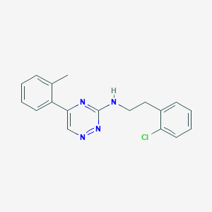 N-[2-(2-chlorophenyl)ethyl]-5-(2-methylphenyl)-1,2,4-triazin-3-amine