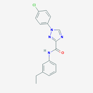 molecular formula C17H15ClN4O B498283 1-(4-chlorophenyl)-N-(3-ethylphenyl)-1H-1,2,4-triazole-3-carboxamide 
