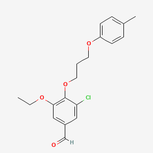 3-chloro-5-ethoxy-4-[3-(4-methylphenoxy)propoxy]benzaldehyde