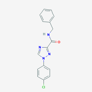 molecular formula C16H13ClN4O B498284 N-benzyl-1-(4-chlorophenyl)-1H-1,2,4-triazole-3-carboxamide 