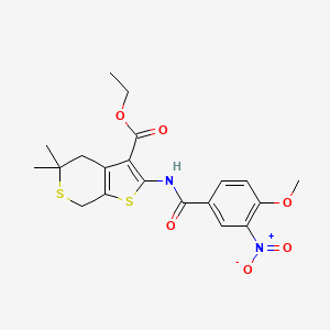 ethyl 2-[(4-methoxy-3-nitrobenzoyl)amino]-5,5-dimethyl-4,7-dihydro-5H-thieno[2,3-c]thiopyran-3-carboxylate