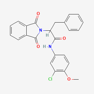 N-(3-chloro-4-methoxyphenyl)-2-(1,3-dioxo-1,3-dihydro-2H-isoindol-2-yl)-3-phenylpropanamide