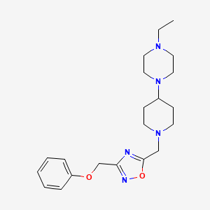 1-ethyl-4-(1-{[3-(phenoxymethyl)-1,2,4-oxadiazol-5-yl]methyl}-4-piperidinyl)piperazine