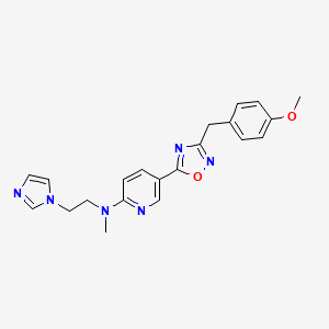 N-[2-(1H-imidazol-1-yl)ethyl]-5-[3-(4-methoxybenzyl)-1,2,4-oxadiazol-5-yl]-N-methyl-2-pyridinamine