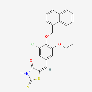 5-[3-chloro-5-ethoxy-4-(1-naphthylmethoxy)benzylidene]-3-methyl-2-thioxo-1,3-thiazolidin-4-one