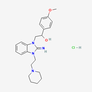 2-{2-imino-3-[2-(1-piperidinyl)ethyl]-2,3-dihydro-1H-benzimidazol-1-yl}-1-(4-methoxyphenyl)ethanol dihydrochloride