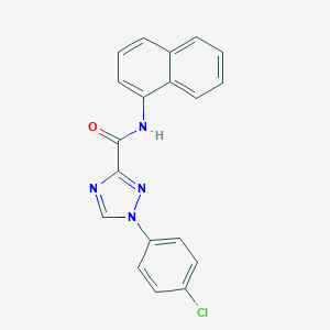 molecular formula C19H13ClN4O B498288 1-(4-chlorophenyl)-N-(1-naphthyl)-1H-1,2,4-triazole-3-carboxamide 