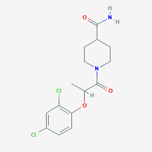 molecular formula C15H18Cl2N2O3 B4982880 1-[2-(2,4-dichlorophenoxy)propanoyl]-4-piperidinecarboxamide 