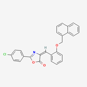 molecular formula C27H18ClNO3 B4982890 2-(4-chlorophenyl)-4-[2-(1-naphthylmethoxy)benzylidene]-1,3-oxazol-5(4H)-one 