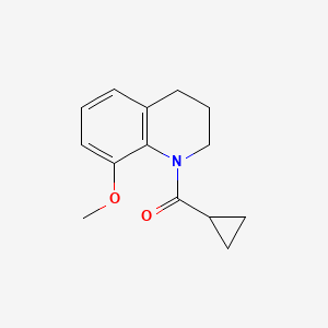 molecular formula C14H17NO2 B4982896 1-(cyclopropylcarbonyl)-8-methoxy-1,2,3,4-tetrahydroquinoline 