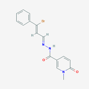N'-(3-bromo-3-phenyl-2-propen-1-ylidene)-1-methyl-6-oxo-1,6-dihydro-3-pyridinecarbohydrazide