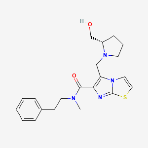 5-{[(2S)-2-(hydroxymethyl)-1-pyrrolidinyl]methyl}-N-methyl-N-(2-phenylethyl)imidazo[2,1-b][1,3]thiazole-6-carboxamide