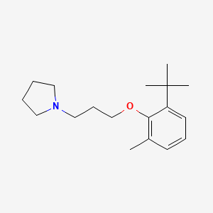 molecular formula C18H29NO B4982931 1-[3-(2-tert-butyl-6-methylphenoxy)propyl]pyrrolidine 