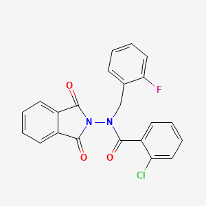 molecular formula C22H14ClFN2O3 B4982941 2-chloro-N-(1,3-dioxo-1,3-dihydro-2H-isoindol-2-yl)-N-(2-fluorobenzyl)benzamide 