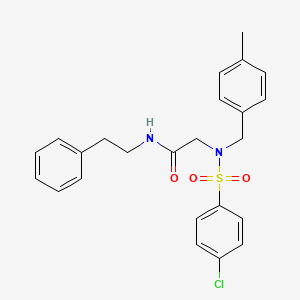 N~2~-[(4-chlorophenyl)sulfonyl]-N~2~-(4-methylbenzyl)-N~1~-(2-phenylethyl)glycinamide