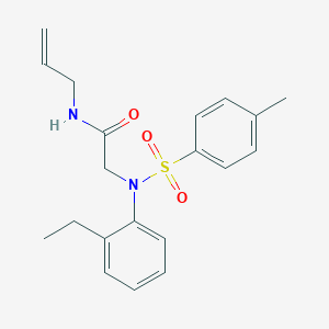 molecular formula C20H24N2O3S B4982979 N~1~-allyl-N~2~-(2-ethylphenyl)-N~2~-[(4-methylphenyl)sulfonyl]glycinamide 