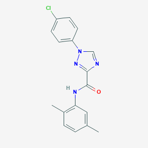 molecular formula C17H15ClN4O B498298 1-(4-chlorophenyl)-N-(2,5-dimethylphenyl)-1H-1,2,4-triazole-3-carboxamide 