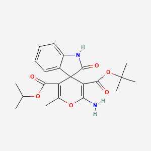 3'-tert-butyl 5'-isopropyl 2'-amino-6'-methyl-2-oxo-1,2-dihydrospiro[indole-3,4'-pyran]-3',5'-dicarboxylate