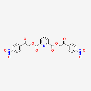 molecular formula C23H15N3O10 B4982990 bis[2-(4-nitrophenyl)-2-oxoethyl] 2,6-pyridinedicarboxylate 
