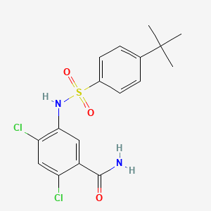 5-{[(4-tert-butylphenyl)sulfonyl]amino}-2,4-dichlorobenzamide