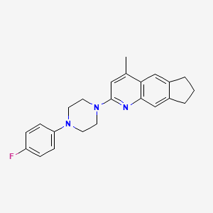 2-[4-(4-fluorophenyl)-1-piperazinyl]-4-methyl-7,8-dihydro-6H-cyclopenta[g]quinoline