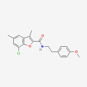 7-chloro-N-[2-(4-methoxyphenyl)ethyl]-3,5-dimethyl-1-benzofuran-2-carboxamide