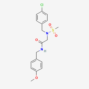 N~2~-(4-chlorobenzyl)-N~1~-(4-methoxybenzyl)-N~2~-(methylsulfonyl)glycinamide