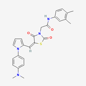 2-[5-({1-[4-(dimethylamino)phenyl]-1H-pyrrol-2-yl}methylene)-2,4-dioxo-1,3-thiazolidin-3-yl]-N-(3,4-dimethylphenyl)acetamide