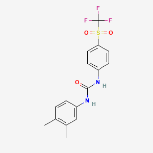 N-(3,4-dimethylphenyl)-N'-{4-[(trifluoromethyl)sulfonyl]phenyl}urea