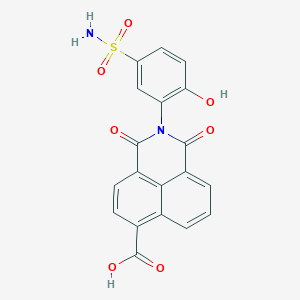 molecular formula C19H12N2O7S B4983112 2-[5-(aminosulfonyl)-2-hydroxyphenyl]-1,3-dioxo-2,3-dihydro-1H-benzo[de]isoquinoline-6-carboxylic acid 