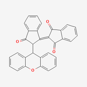 molecular formula C31H18O4 B4983117 2-(9H-xanthen-9-yl)-1,2'-biindene-1',3,3'(2H)-trione CAS No. 990-14-7