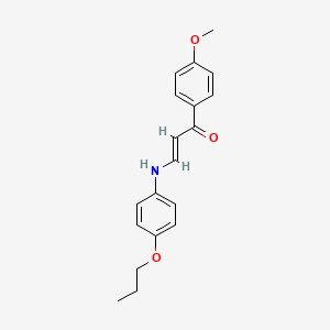 molecular formula C19H21NO3 B4983147 1-(4-methoxyphenyl)-3-[(4-propoxyphenyl)amino]-2-propen-1-one 