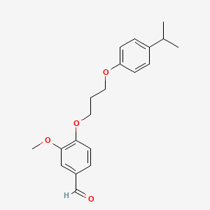 molecular formula C20H24O4 B4983153 4-[3-(4-isopropylphenoxy)propoxy]-3-methoxybenzaldehyde 