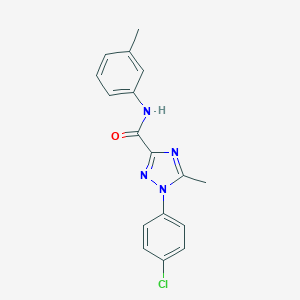 molecular formula C17H15ClN4O B498316 1-(4-chlorophenyl)-5-methyl-N-(3-methylphenyl)-1H-1,2,4-triazole-3-carboxamide 