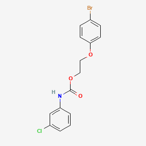 molecular formula C15H13BrClNO3 B4983168 2-(4-bromophenoxy)ethyl (3-chlorophenyl)carbamate 