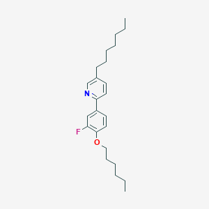 molecular formula C24H34FNO B4983194 2-[3-fluoro-4-(hexyloxy)phenyl]-5-heptylpyridine 