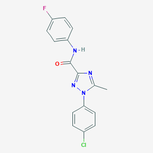 molecular formula C16H12ClFN4O B498321 1-(4-chlorophenyl)-N-(4-fluorophenyl)-5-methyl-1H-1,2,4-triazole-3-carboxamide CAS No. 321431-19-0