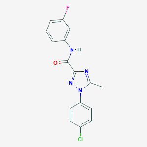 molecular formula C16H12ClFN4O B498322 1-(4-chlorophenyl)-N-(3-fluorophenyl)-5-methyl-1H-1,2,4-triazole-3-carboxamide 