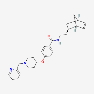 molecular formula C27H33N3O2 B4983227 N-{2-[(1S*,2S*,4S*)-bicyclo[2.2.1]hept-5-en-2-yl]ethyl}-4-{[1-(2-pyridinylmethyl)-4-piperidinyl]oxy}benzamide 