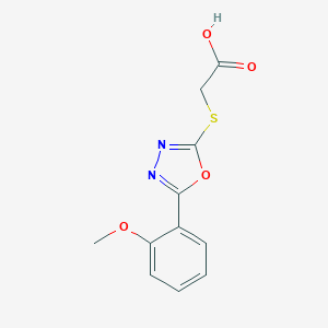 molecular formula C11H10N2O4S B498323 {[5-(2-Methoxyphenyl)-1,3,4-oxadiazol-2-yl]sulfanyl}acetic acid CAS No. 485334-74-5