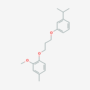 molecular formula C20H26O3 B4983232 1-[3-(3-isopropylphenoxy)propoxy]-2-methoxy-4-methylbenzene 