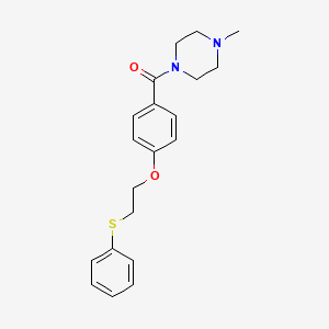 molecular formula C20H24N2O2S B4983243 1-methyl-4-{4-[2-(phenylthio)ethoxy]benzoyl}piperazine 