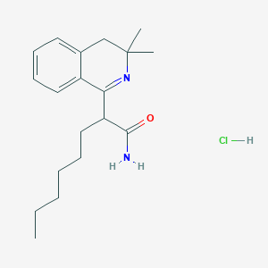 molecular formula C19H29ClN2O B4983255 2-(3,3-dimethyl-3,4-dihydro-1-isoquinolinyl)octanamide hydrochloride 